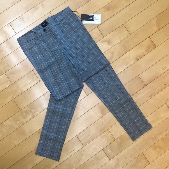 🌿TREND : Plaid stretch pants-hound tooth pattern - Picture 4 of 8